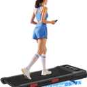 SupeRun Walking Pad with 9% Auto Incline, Under Desk Treadmills for Home and Office Small Space, 2.5 HP Portable Mini Jogging Machine with APP and Remote Control and LED Display, 300 Lbs Capacity