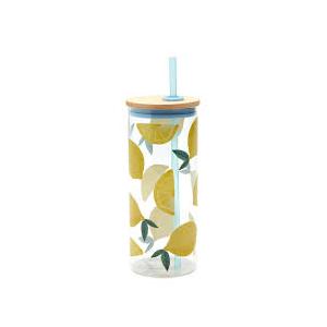 Tabletops Gallery Fruity Lucia Tumbler – Lemon, 2 PACK