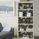 2 x HAOKHOME Peel and Stick Wallpaper Floral Removable Stick on Contact Paper for Bathroom Green/Beige/Black 17.7in x 9.8ft