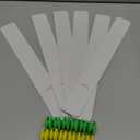 6 Pcs 15" x 2" Magnetic Display Board Souvenir Bulletin Board Strip Set with 48 Pcs Colorful Magnet for Office Home Wall Display Notes, Photos(White)