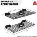Wall Mounted Storage Shelf for Garage, 4 Pack Metal Shelf Rack, 23.6 inches x 12.2 inches x 1.95 inches