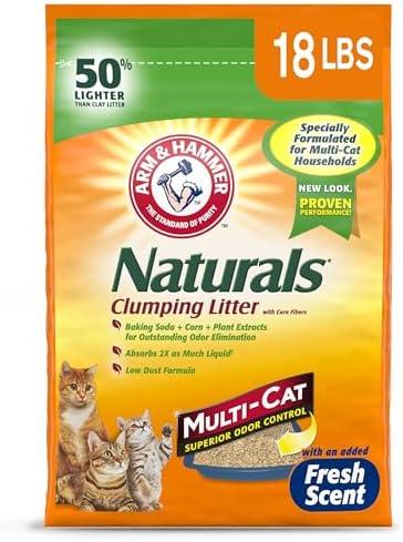 ARM HAMMER Naturals Cat Litter, Multi Cat, 18lb Bag