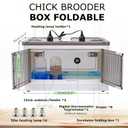 Chicken Brooder Box for Chicks Brooder Heater Chicks Warmer Brooder Plate Kit Chicken Brooder Box Tent Pen with Thermometer for 15 Ducks Bedding Indoor Quail Brooder (20x14.17x11.81 White)