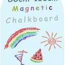 Umtiti 40" x 32" Magnetic Chalkboard Arch Contact Paper for Wall, Peel and Stick Self Adhesive Blackboard Wall Decal Roll with 6 Chalk for Home School, Blue, 80100BU, US