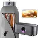 Portable Clothes Dryer, Clothes Dryer Hold 12 Items Up, With Time SettingRemote Control, Portable Dryers For Laundry, Apartments, RV, Travel, Low noiseEnergy Saving (Grey) (Ultra)