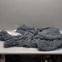 LKG Women's Robes Long Plush Hooded Ladies Shower Luxury Christmas Warm Fuzzy Robes House Coat Bathrobe for Women Full Length (Large, Gray)