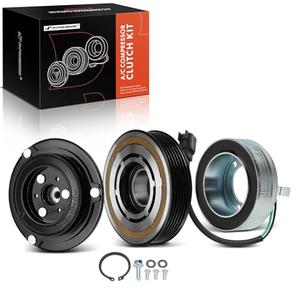 A-Premium Air Conditioner AC Compressor Clutch Kit Compatible with Ford Escape 2008-2012 & Mazda Tribute 2008-2011 & Mercury Mariner 2007-2011, 3.0L, DKS17D Compressor, with 6-Groove Pulley