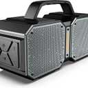 BUGANI Shock Bluetooth Speaker, Portable Bluetooth 5.3, Waterproof, 60W Super Power, Outdoor Speaker, Black(New Model)