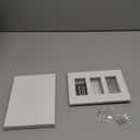 BESTTEN 2 Pack 3-Gang Screwless Decorator Wall Plate, Decorative Outlet Cover, Decor Switch Plate, USWP6 Snow White Series, H4.69 x W6.54, Polycabonate Thermoplastic (Standard Size Gloss Snow White)