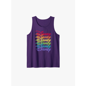 Disney Stacked Rainbow Logo Tank Top M