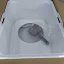 Stainless Steel Cat Litter Box, Large Top Entry Litter Box for Big Cats, Enclosed Kitty Litter Pan with Lid, Metal Cat Box Never Absorbs Odors, Easily Cleaning, Include Scoop (7 - White (Pack of 1))