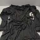 GOKATOSAU Women's Sexy Casual Off Shoulder Long Sleeve Lace Up Loose Club Mini Dress (M, Black)