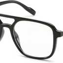 FEISEDY Vintage Blue Light Glasses for Women Men, Trendy Retro Computer Glasses B0265 (Black)