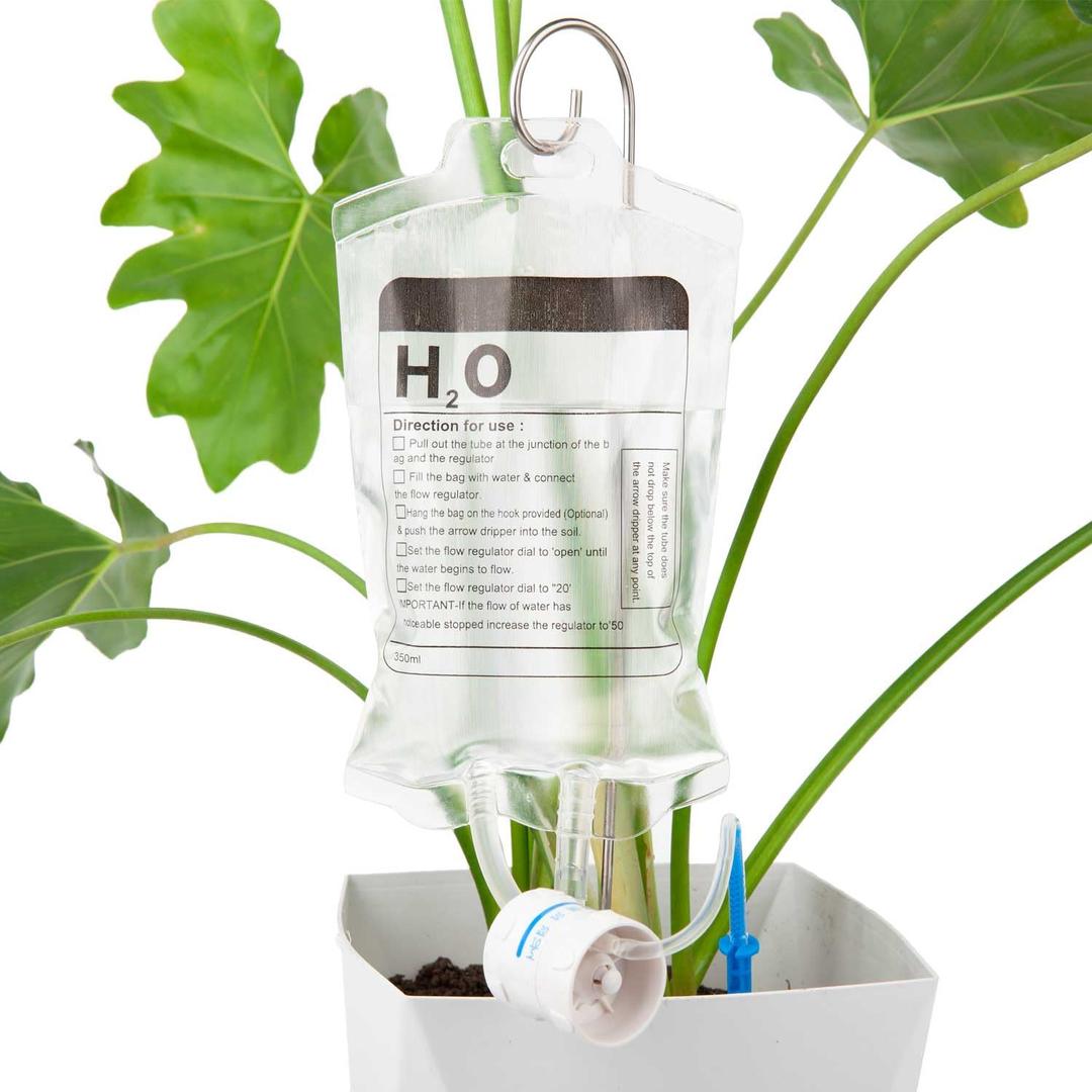 Plant Iv Drip Watering System,Iv Plant Watering Bag 350ml,Precisely Adjustable Drip Rate