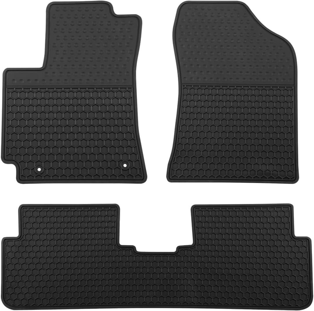 Car Floor Mats Custom Fit for Toyota Corolla 2009-2013 Black Rubber All Weather Protection Auto Floor Liners Heavy Duty Odorless