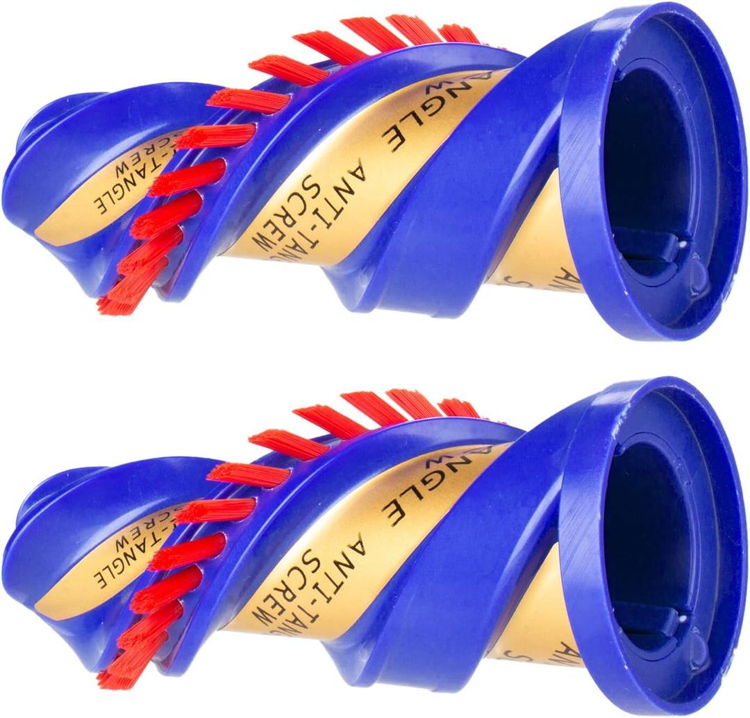 2 Pack Compatible with Dyson vacuum cleaner roller brushes V7 V8 V10 V11 V15 V10S and V12 models (blue washable nylon bristles)