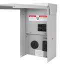 Temporary Electrical Power Outlet Panel Weatherproof RV Receptacle Box with 30 Amp Breaker 20 Amp GFCI Outlet Outdoor Panel for RV Camper Car Travel Generator Motorhome