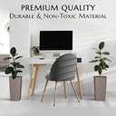 Mueller M-Resin Heavy Duty Tall Planter, Indoor/Outdoor Grande Plant, Tree, Flower Pot, 2-Piece Set, 18, Modern Design, Built-in Drainage, Mocha (18 x 9")