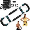 Twister Arm Trainer, 40-100lb Adjustable Chest Workout Equipment Power Twist Arm Trainer, Forearm Strengthener, Portable Spring Resistance for Home Fitness (Blue)