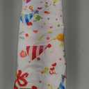 Horaldaily Birthday Tablecloth 60x60 Inch Round, Happy Birthday Ballon White Washable Seasonal Table Cover for Party Picnic Dinner Decor