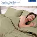DREAMCARE King Size Sheets Set -6 pcs Breathable Cooling Bed Sheets -up to 21" Extra Deep Pocket King Sheet Set with Side Pockets Extra Soft 100% Brushed Hypoallergenic Hotel Luxury Bedding Eucalyptus