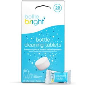 Bottle Bright - Clean Stainless Steel, Thermos, Tumbler, Insulated and Reusable Water Bottles  Cleaning Tablets are Easy and Safe to Use (36 Count (Pack of 1))