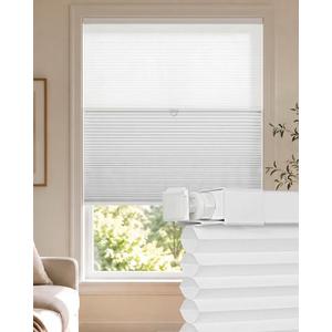 LazBlinds No Drill Cordless Day Night Cellular Shades, 25" W x 72" H, White
2 in 1 Blackout and Light Filtering Top Down Bottom Up Thermal Insulation Noise Reduction Honeycomb Blinds for Windows