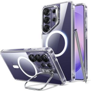 ESR for Samsung Galaxy S26 Ultra Phone Case with Stash Stand, Compatible with MagSafe, Military-Grade Protection, Magnetic Case for Samsung Galaxy S26 Ultra, Scratch-Resistant Back Cover, Clear