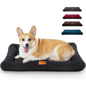 Dog Crate Bed Mat, Indestructible Dog Bed, Chew Proof Pet Mat for Large Medium Small Pet, Washable & Anti-Slip for Dogs and Cats Cozy Sleeping (Grey)