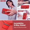 Designed for iPhone 12 Pro Case with Magnetic Invisible Stand Compatible with MagSafe Military Drop Tested Shockproof Silicone iPhone 12 Pro Phone Cases for Women Men MOM Gift 6.1'' 2020, Red