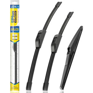 5 PLUS Silicone Windshield Wiper Blades Replacement for 2019-2008 TOYOTA Highlander / 2023-2011 LEXUS GX460 Wiper Blades (Set of 3),Automotive Replacement Windshield Wiper Blade-26"/20"/12"