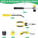 6 Pcs Upholstery Remove & Install Tools Kit Contains Rubber Mallet Hammer with 2PCS Replacement Head, Nail Tack Remover, Staple Tack Lifter and Removal Pliers for Furniture Floor Jewelry