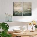 XLYFVLGF Beige and Green Abstract Canvas Wall Art Minimalist Wall Decor Pictures Wabi-sabi style prints Japanese style abstract painting artwork for Bedroom Living Room Decoration 16x24in