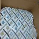 idee-home Outdoor Chair Cushions Set of 2, 19" x 19" x 3" Thick Patio Furniture Outdoor Seat Cushions Waterproof with Ties, Dining Pads (19" x 19" x 3"2 Pack), Ikat Geo)