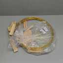 12 Pack Floral Hoop with Stand and LED Fairy Lights 16 inch Metal Rings for DIY Centerpiece Table Decorations Crafts Macrame Rings Hoop Wreath Dream Catcher Ring Wedding Christmas Wreaths, Gold