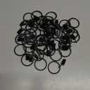 40 Pack Curtain Rings with Clips, Drapery Clips with Rings, Drapes Rings 1.26 in Interior Diameter, Fits up to 1 in Curtain Rod, Black
