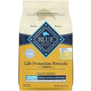 Blue Buffalo Life Protection Formula Healthy Weight Small Breed Dry Dog Food, Supports an Ideal Weight, Made with Natural Ingredients, Chicken & Brown Rice Recipe, 5-lb Bag (EXP 11/23/26)
