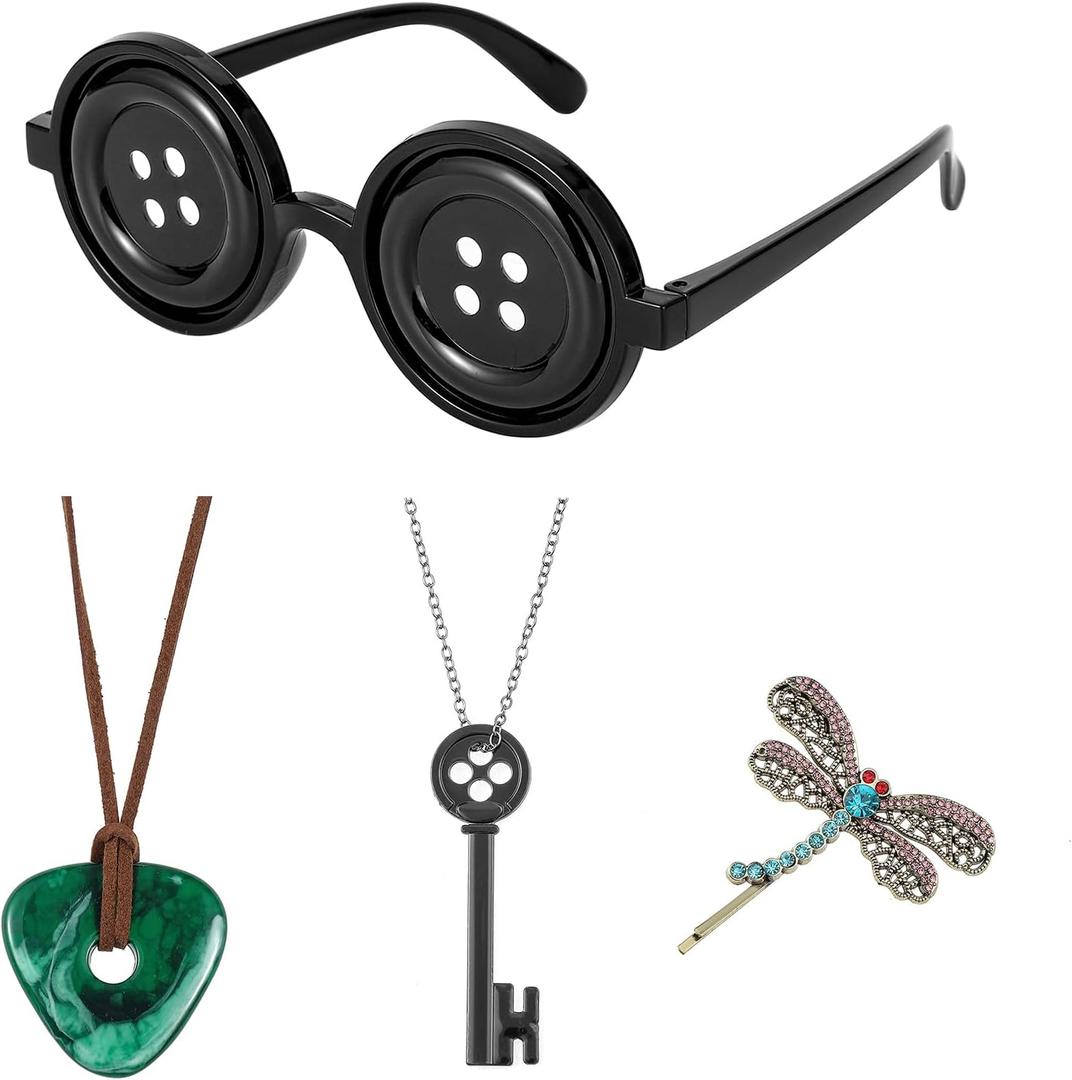 Button Eyes Glasses Halloween Costume Stuff Accessories Horror Movie Inspired Button Glasses