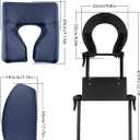 TOROKOM Adjustable Headrest Massage Kit, Face Pillow Cradle | Support Bracket, Hanging Arm Rest, Square Face Pillow for Sleeping Mattress Top(Blue)