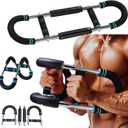 Twister Arm Exerciser 40-100lb,3-Position Adjustable Arm Trainer - Portable Power Twister Bar for Chest & Upper Body Workout, Detachable Home Gym Equipment for Men Women, Blue