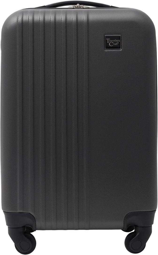 Travelers Club Cosmo Hardside Spinner Luggage, Charcoal Grey, Carry-On 20-Inch