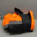 sesafety Reflective Jacket for Men, High Visibility Jackets, Safety Jackets for Men, Hi Vis Construction Bomber Jackets Waterproof with Pockets and Zipper, Black Bottom, Class 3 (XX-Large, Orange)