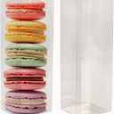 Bssay 50 Pack 2x2x6 Inch Clear Favor Boxes,Transparent Favor Boxes for Wedding, Baby Shower, Party Treats