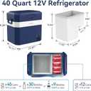 Megiu Car Fridge Portable 12V Refrigerator 40 Quart 12 Volt Freezer Compressor Cooler 12V/24V DC 110240 V AC for Truck Van RV Camper SUV and Home Use (HC-38P5s)