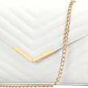 KKXIU Women Formal Vegan Leather Evening Envelope Clutch Purses and Handbags for Party Wedding Prom Bridal (A-white)