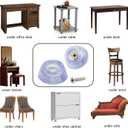 2 x 20pcs Round Furniture Pads, ULIFESTAR PVC Wood Furniture Sliders Hardwood Floor Protectors Surface Protection for Chair Table Desk Dresser Cabinet Sofa Couch Leg Feet Carpet Dia 28mm/1.1''