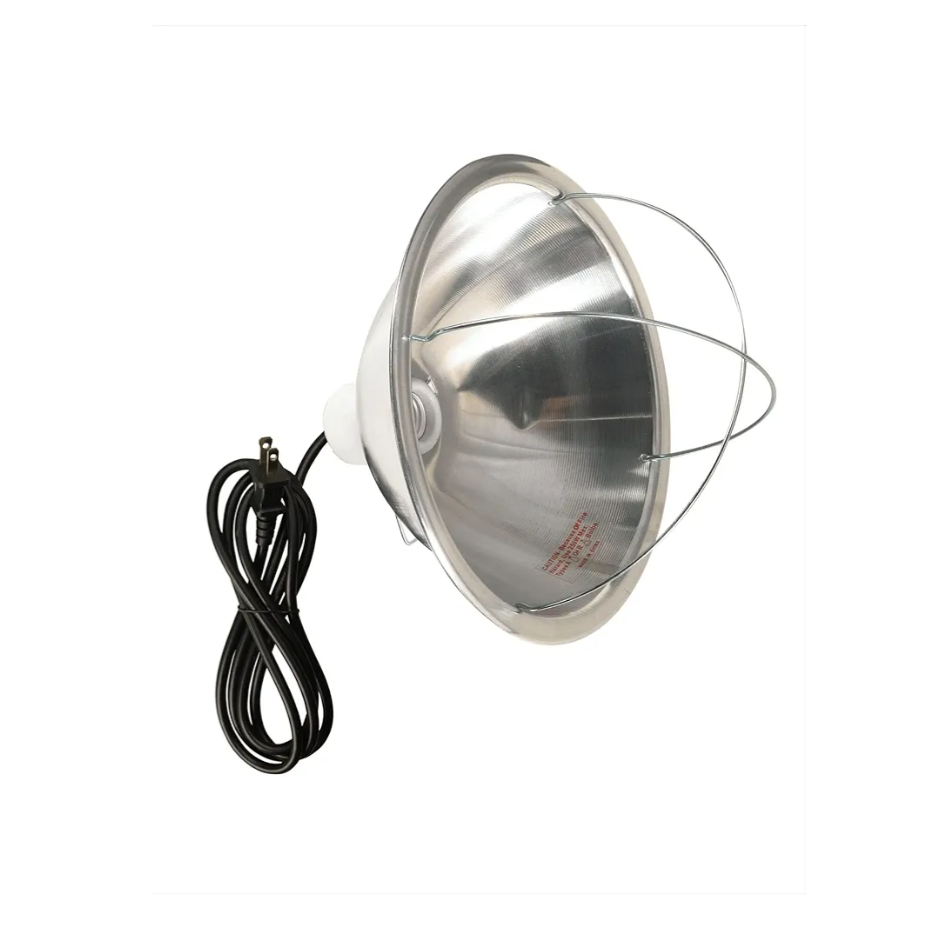 Brooder Lamp with Bulb Guard;10.5 Inch Reflector and 6 Foot Cord (250 Watt; 18/2 SJTW)
