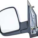 Dependable Direct Driver Side Mirror Fits Chevy Express, GMC Savana (03 04 05 06 07 08 09 10 11 12 13 14 15 16 17) Textured Non-Heated Folding Left Outside Rear View Replacement Door Mirror, GM1320284, 16x16x15in, 6LB