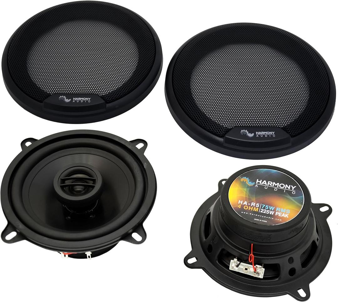 Harmony Audio HA-R5 Car Stereo Rhythm Series 5.25" Replacement 225W Speakers & Grills