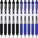 EYEYE G-103 Retractable 0.5mm Gel Pens, 5 Black 5 Blue Extra Fine Point Blue Ink Pens Quick Dry, Ballpoint Pen Fine Point Smooth Writing Pens for Office School Supplies